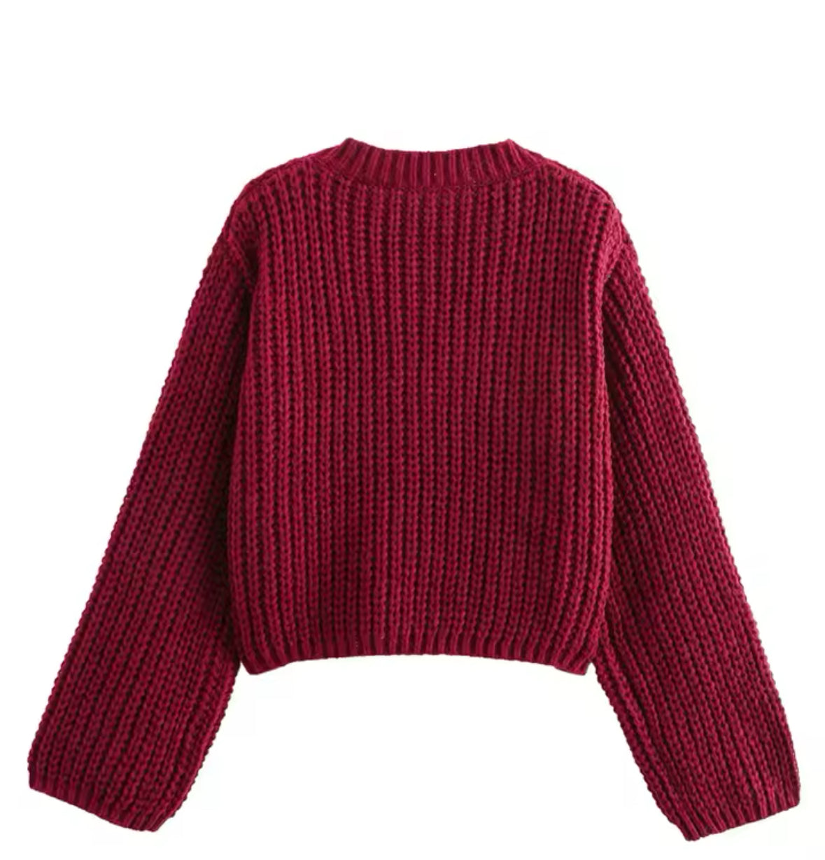 Chaqueta de punto roja