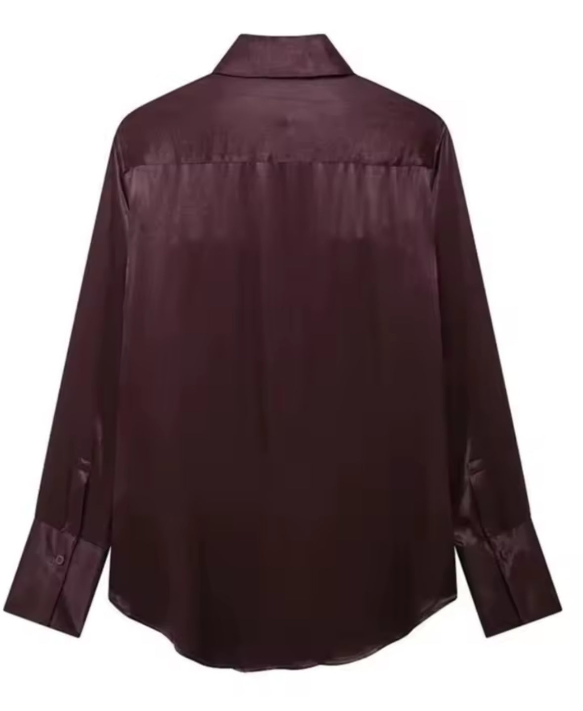 Blusa satén color vino
