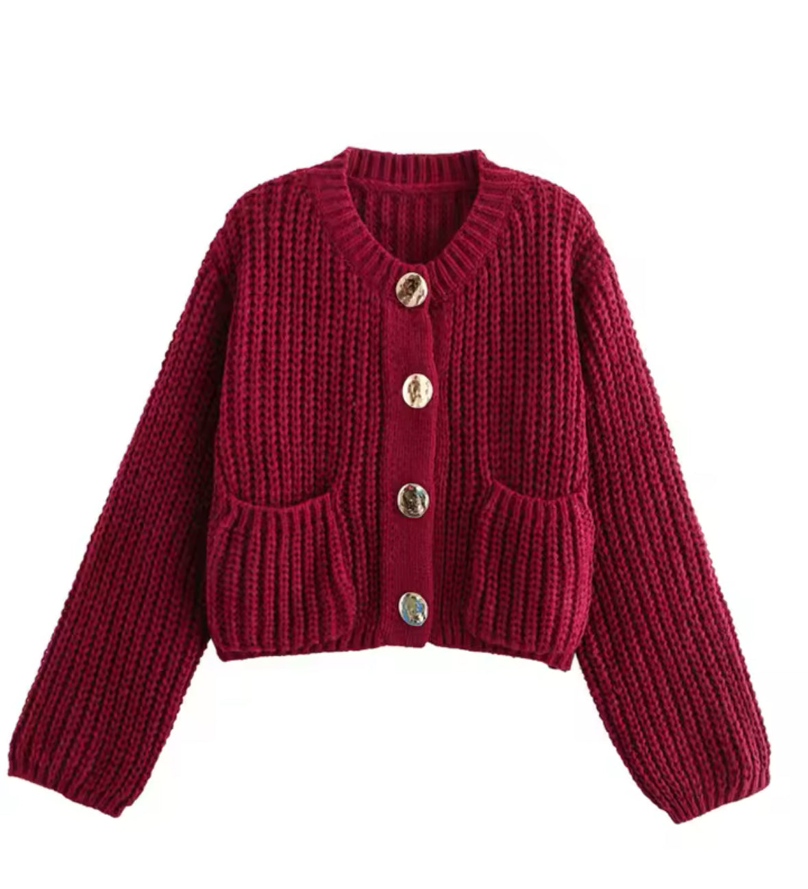 Chaqueta de punto roja