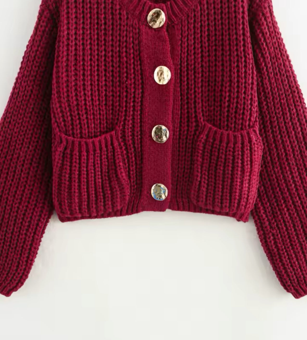 Chaqueta de punto roja