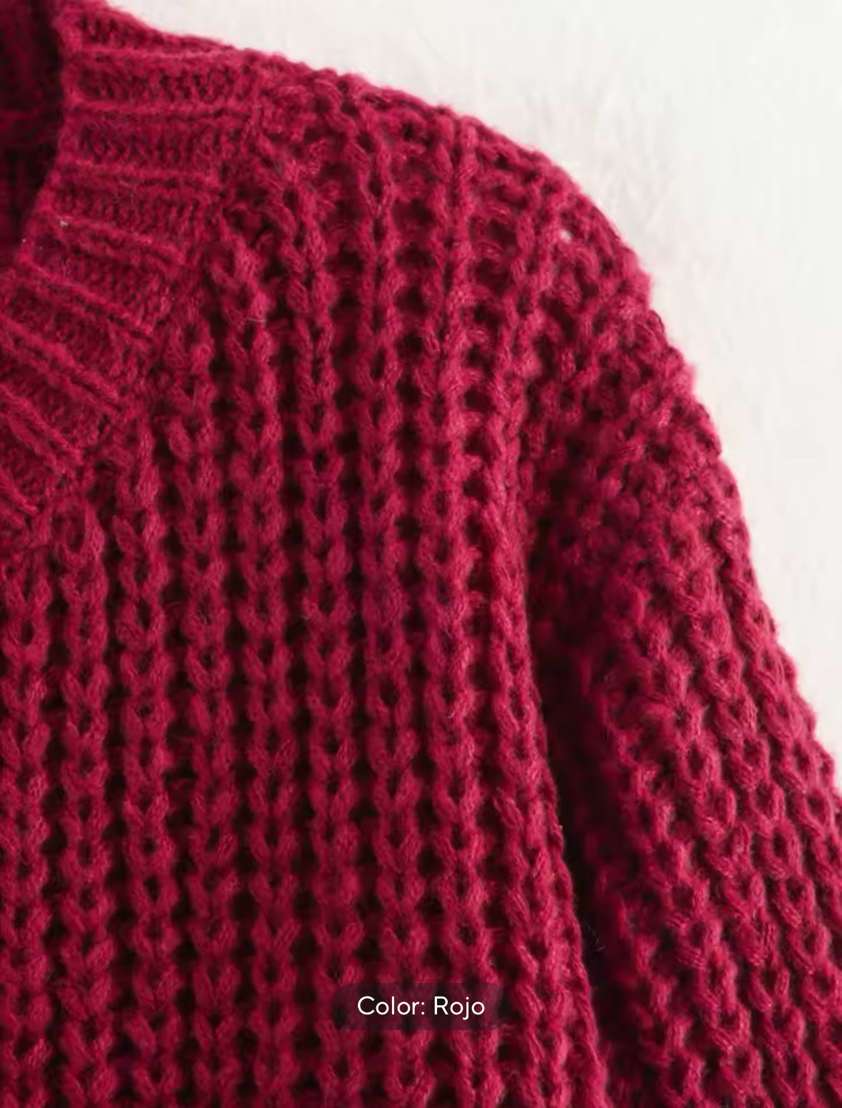 Chaqueta de punto roja