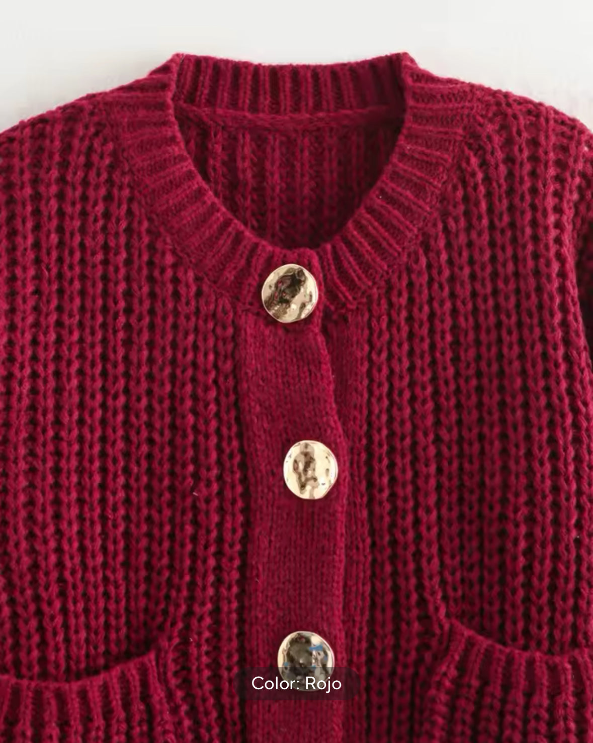 Chaqueta de punto roja
