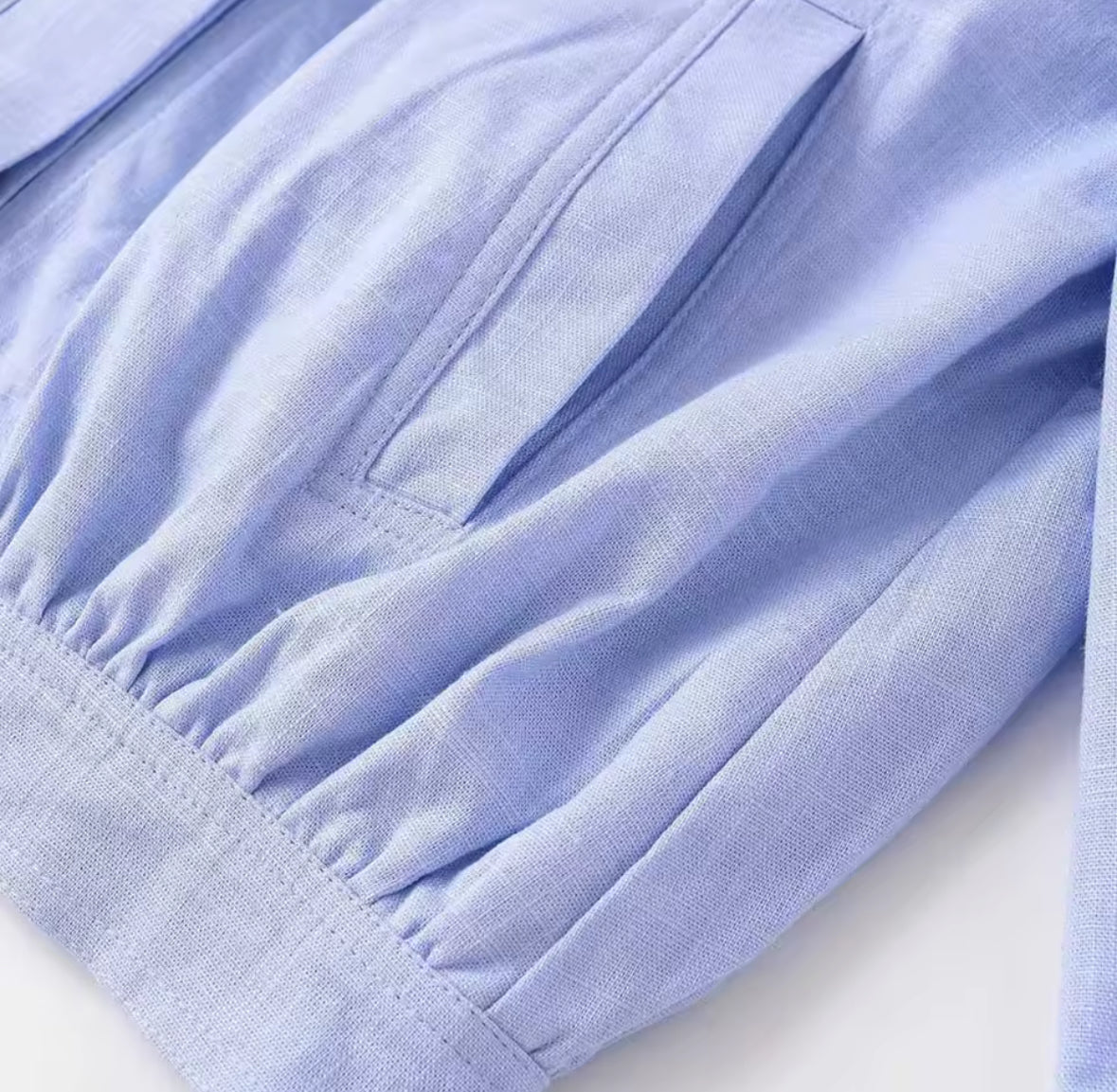 Chaqueta Bomber de lino para mujer